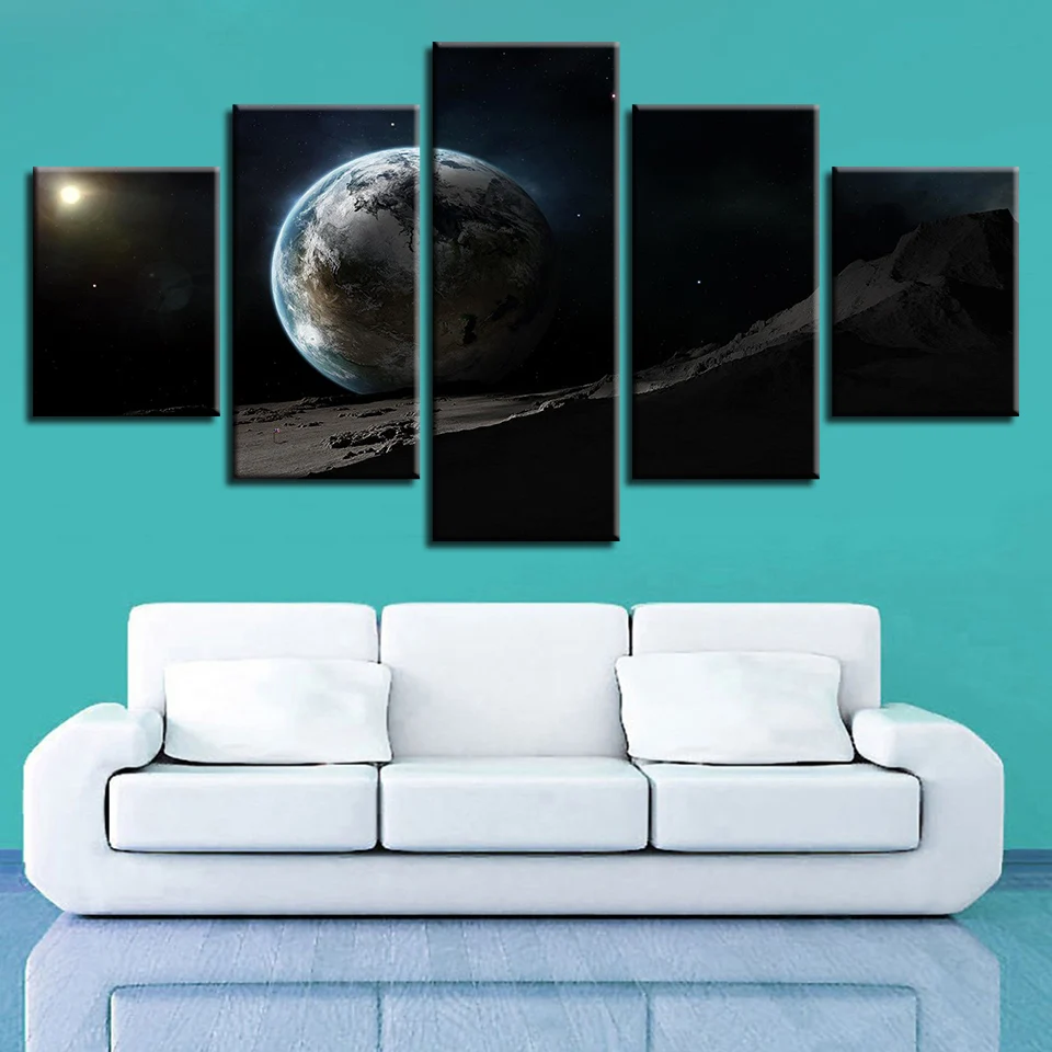 Spaceman земля Юпитер Венера Солнце Луна и Вселенная 5 шт. настенные картины для