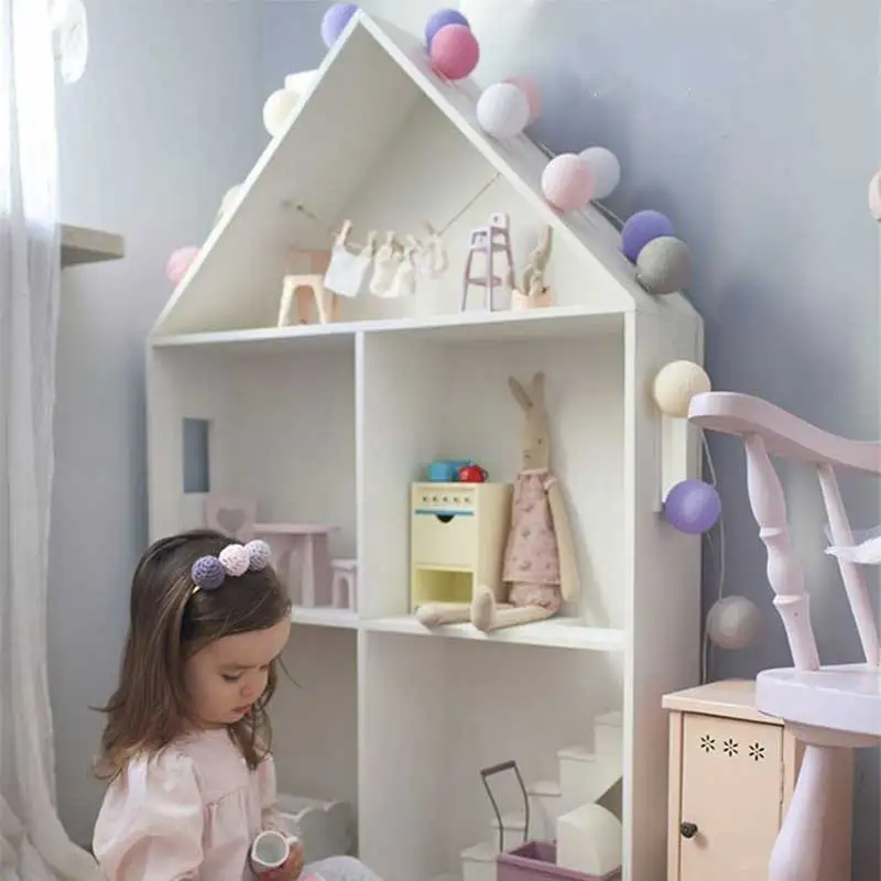 dream QYJSD 1,5 м/3M/6 м хлопковый шар гирлянды милые сказочные Огни наружное украшение Праздничная гирлянда Рождественский Глобус осветительная цепь - Испускаемый цвет: dream