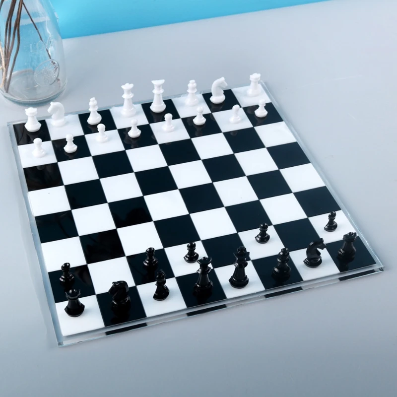 

Crystal Epoxy Resin Mold International Chess Checkerboard Casting Silicone Mould