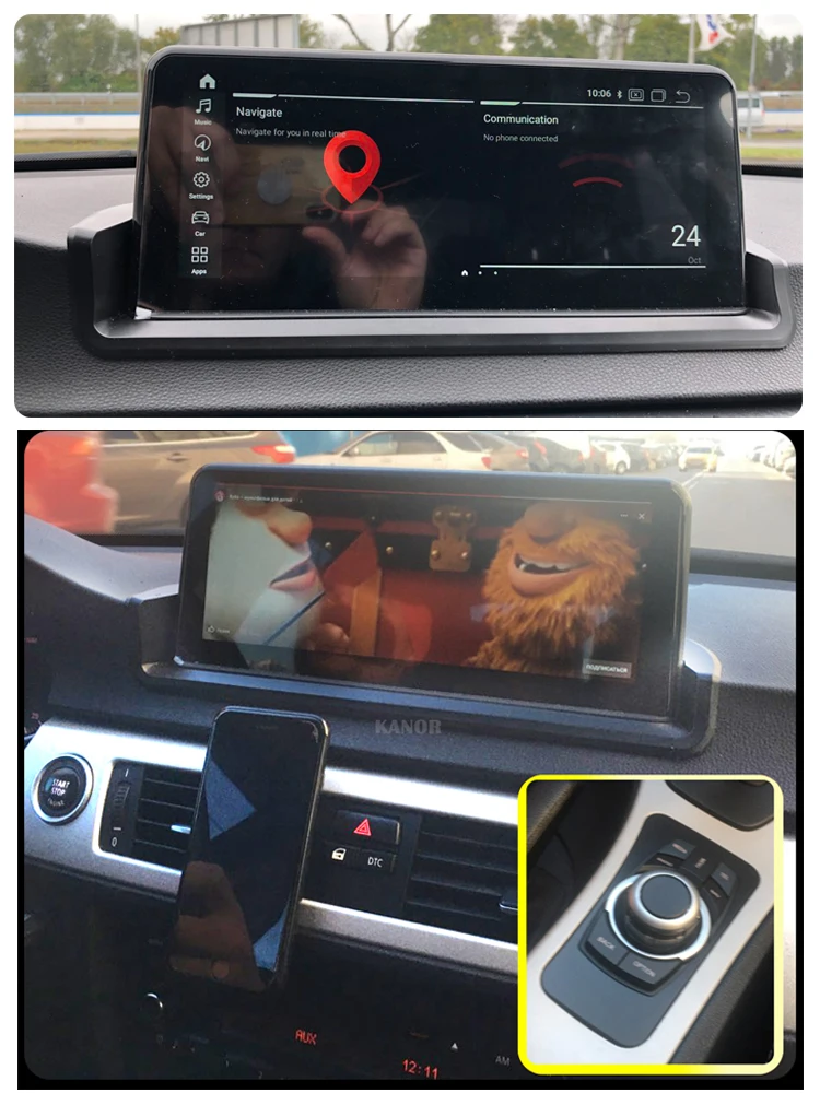 Автомагнитола KANOR PX6 экран IPS 10 25 дюйма 6 ядер 4 + 32 ГБ Android 9 0 для BMW 3 serise E90 E91 E92 E93 GPS Wi Fi