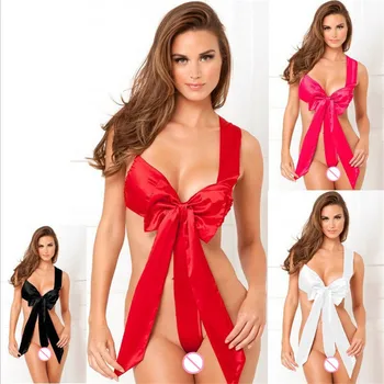 Sexy Lingerie Babydoll Hot Erotic Underwear Red Bow Women Porno Sleepwear Temptation Pajamas Sex Toys Christmas Gift For Women 1