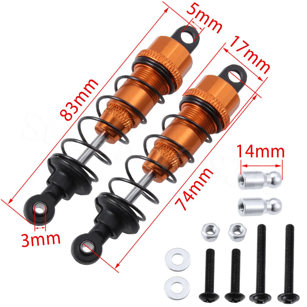 2 шт. Собранный Алюминиевый Масляный амортизатор для HPI WR8 Flux RC модели