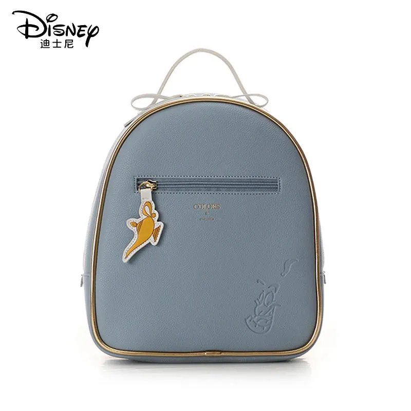 Рюкзак женский кожаный водонепроницаемый с принтом классический ранец школьный