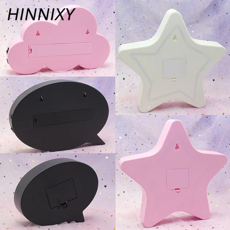 Светильник с надписью Hinnixy s Box, перезаписываемый светодиодный ночник, рекламный светильник в форме звезды, Рождественский подарок