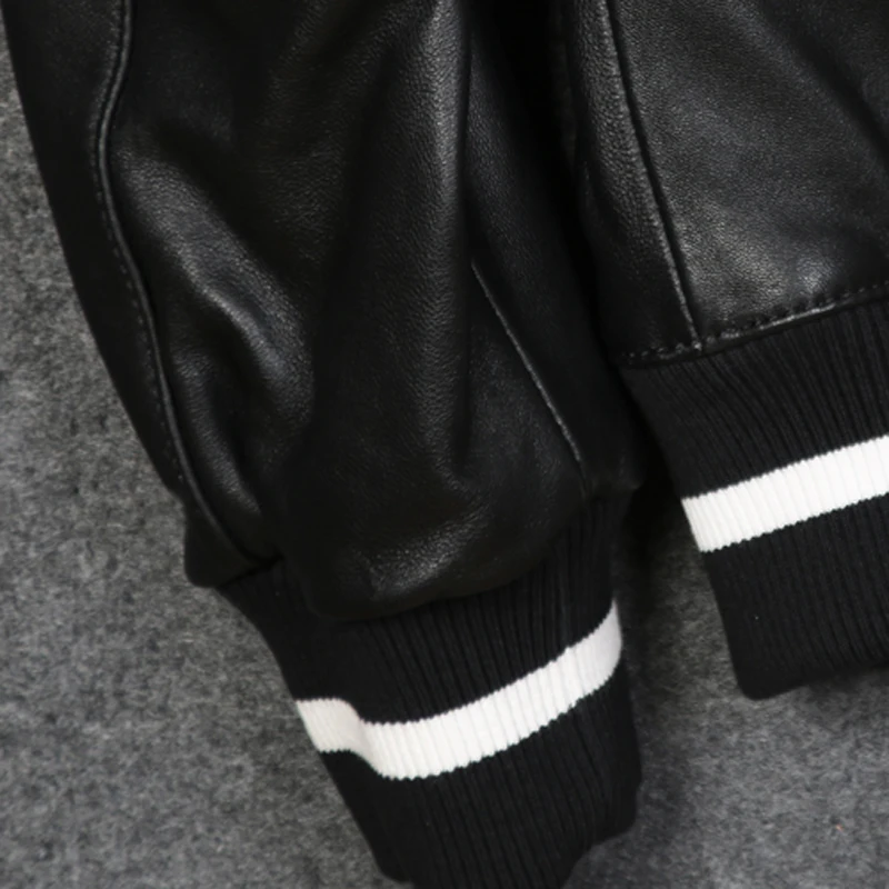 Nice Hodded Man's Sheepskin Coats Leather Jackets Personality Oversized Men's Real Jacket Streetwear XXXXXL A775 | Мужская