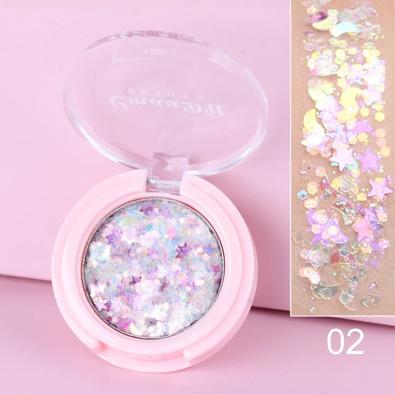 

Cheapest Face Eye Highlight Powder Eyeshadow Palette Shining Sequins Pentagram Moon Diamond Fragment Eye Shadow Sequins