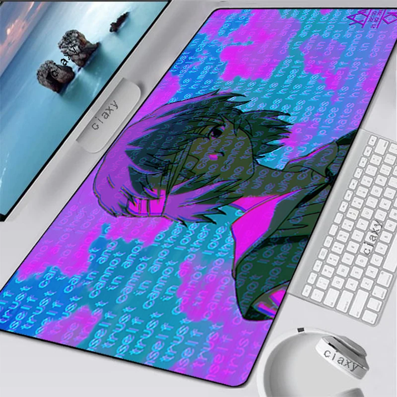 

Mouse Pad Xl Evangelion Pads Deskmat Mousepad Gamer PC Cabinet Pink Mat Big Cute Hot Anime Company Gaming Accessories Keyboard