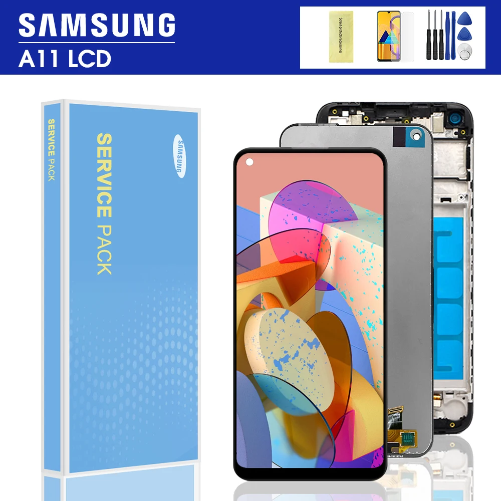 Оригинальный ЖК дисплей 6 4 дюйма для samsung A11 Samsung Galaxy сенсорный экран в сборе A115F