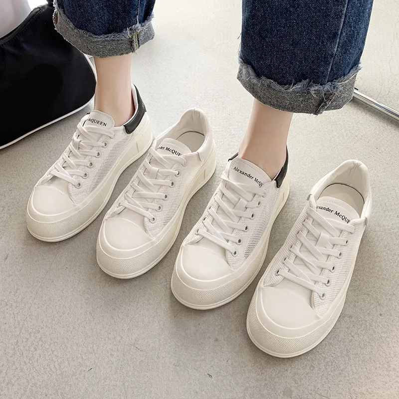 

Small White Shoes Round Toe Casual Female Sneakers Wedge Basket 2021 Dress Flats Women Clogs Platform All-Match Summer Cross New