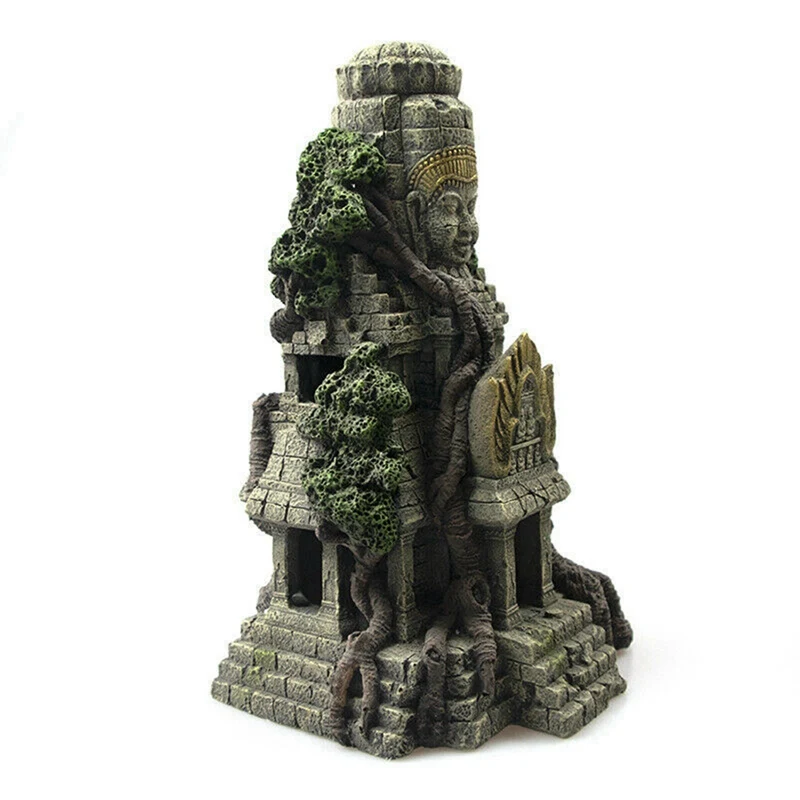 Aquarium Statue Decor Reptile Hideout Cave Decoration Fish Tank Resin Egyptian Pharaoh Ssculpture | Дом и сад