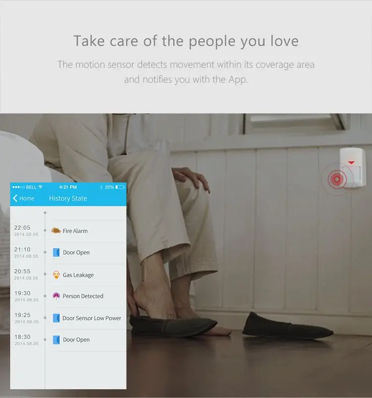 Смарт-датчик движения Broadlink для сигнализации комплект безопасности работает с