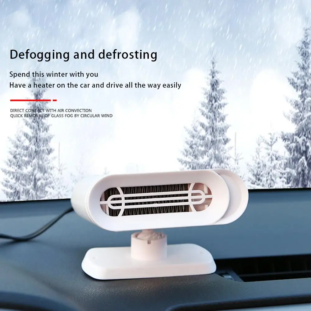 Автомобильный воздушный вентилятор на лобовое стекло белый обогреватель