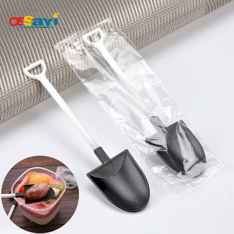 100 шт./упак. одноразовые ложки мороженого здоровый гигиенические посылка десерт