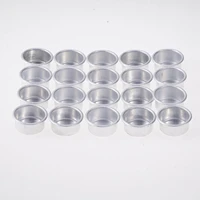 20pcs standard candle cups votive pegs pans small aluminum candle holder diy menorah candelabra trays wax candles making tools