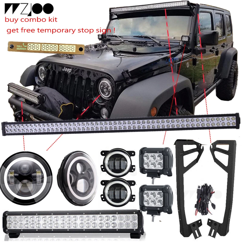 Автомобильный светильник s комплект для Jeep Наборы 52 &quotсветодиодный светодиодных
