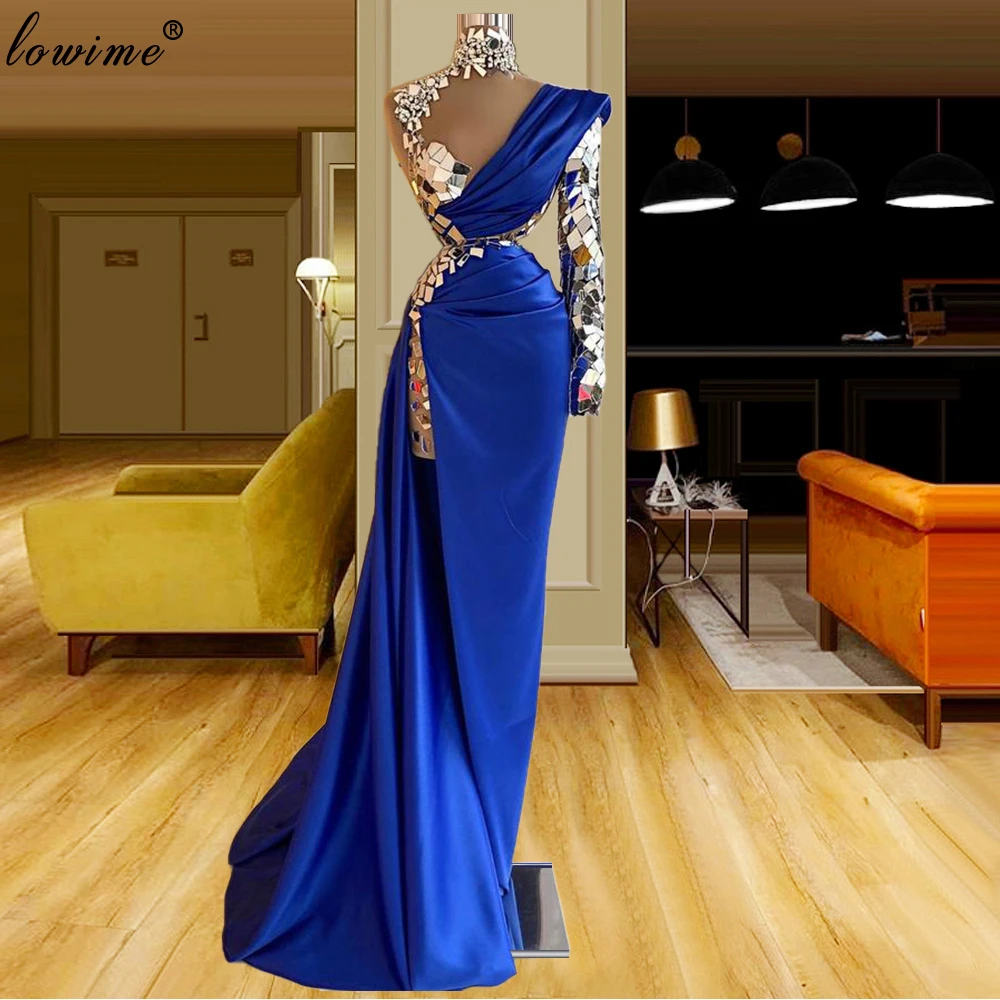 

Middle East Royal Blue Evening Dresses Long Mermaid Special Celebrity Dresses Evening Wear Haute Couture Photography Gowns