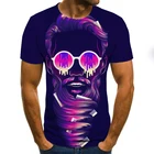 Ужас призрак тема мужская футболка модная уличная топы с принтом модный 3D футболки с короткими рукавами и круглым вырезом на каждый день Лето с длинным рукавом Стиль