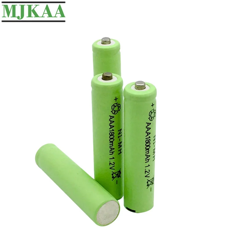 MJKAA 10 шт. AAA 1800 мАч 1 2 в Ni MH перезаряжаемая батарея 100% Высокое качество 3A NiMH В