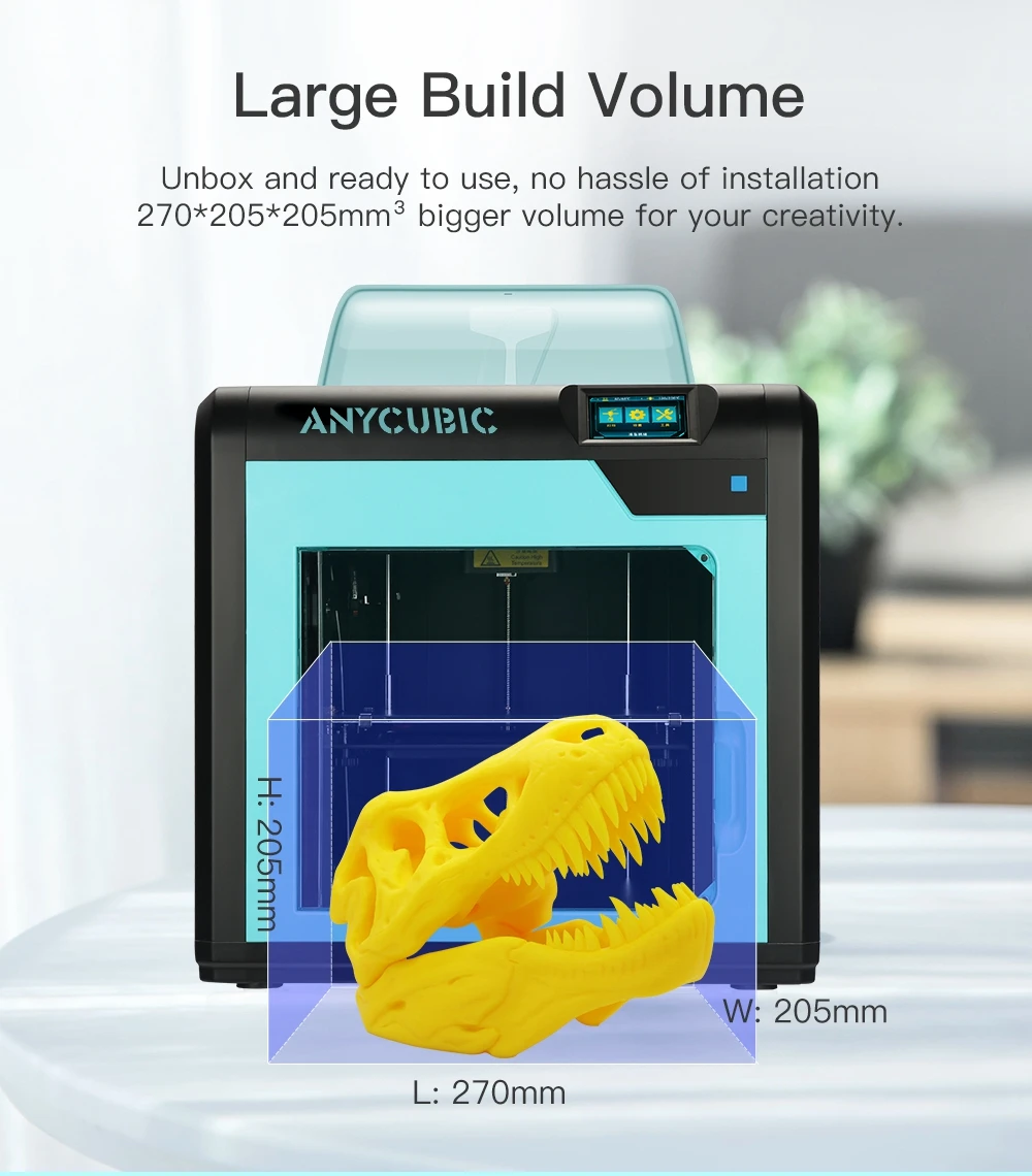 ANYCUBIC 4MAX Pro 3d принтер Плюс Размер 270x205x205 мм Formax 3 5 дюймовый сенсорный экран FDM