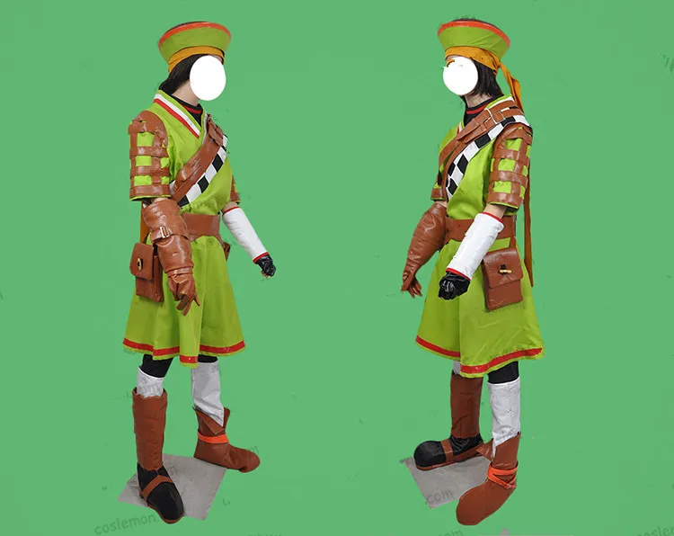 

Game Dewprism Cosplay Costumes Green Combat Uniform Suit Full Set Unisex Party Role Play Clothing Custom Make Any Size