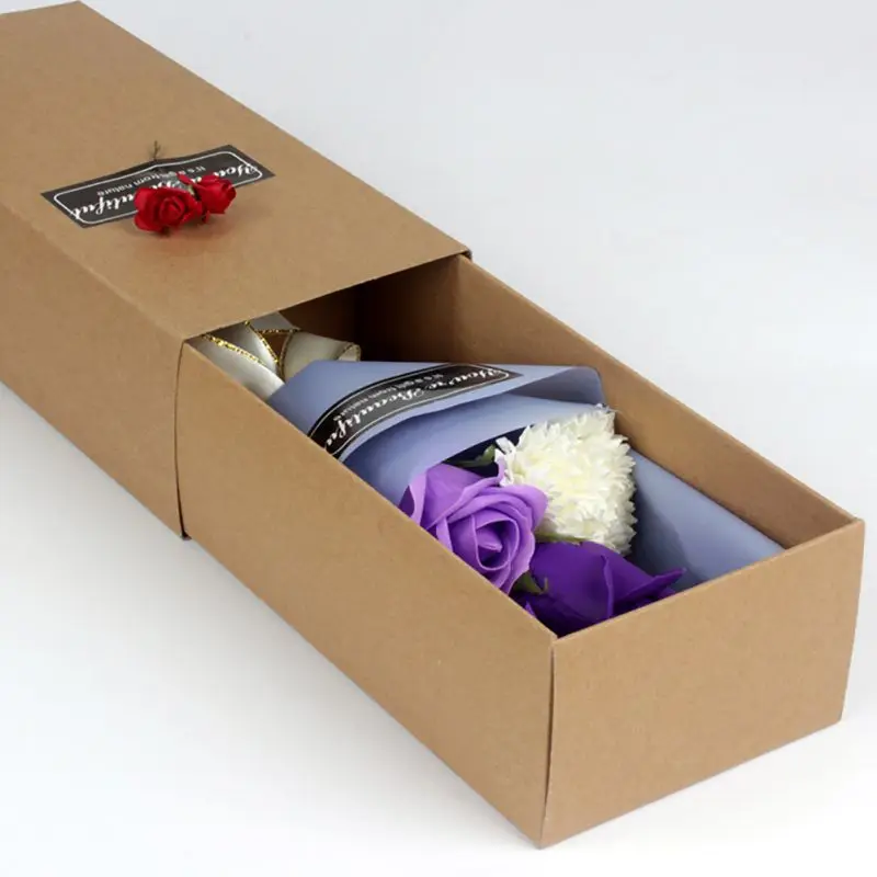

CXD-3Pcs Artificial Scented Rose Carnation Bouquet Gift Box Bath Body Soap Flower Gift Wedding Party Favor
