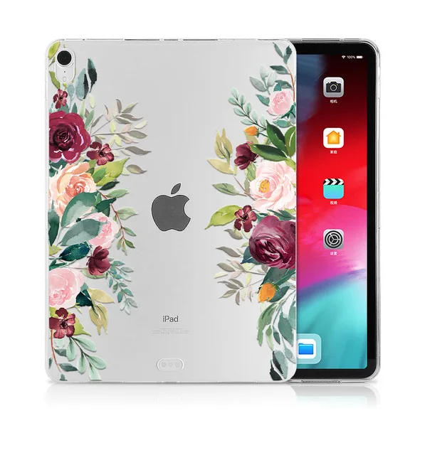 IP12 MTT Мягкий ТПУ чехол для iPad Pro 12,9 дюйма выпуск A1876 A2014 A1895 A003 цветочный принт задняя крышка защитный чехол для планшета - Цвет: IP12