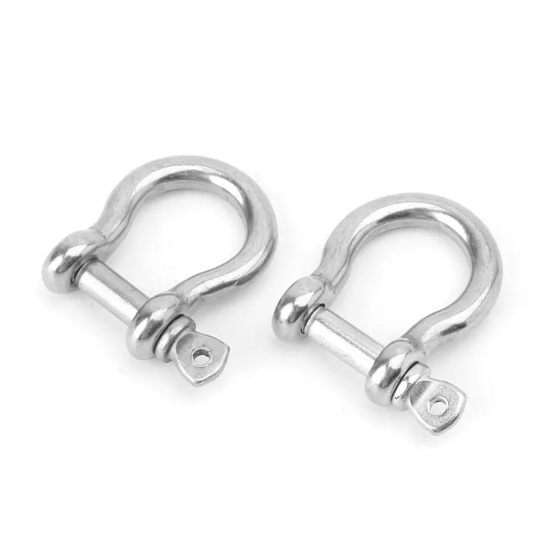 

2pcs Outdoor Survival Paracord Bracelets Shackle Screw Pin Shackle Buckle D2TC