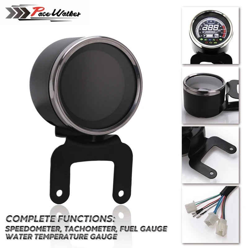 Мотоцикл Led мульти-функциональный цифровой одометр спидометр тахометр