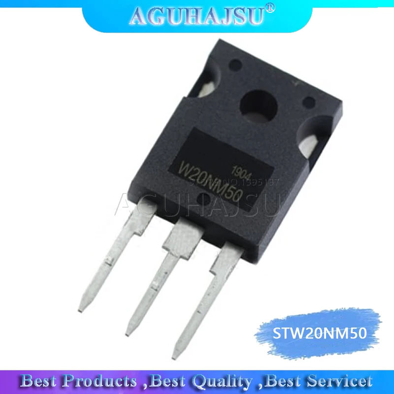 10 шт. STW20NM50 W20NM50 высокомощный FET N-Channel 500V 20A DIP TO-247 | Электронные компоненты и