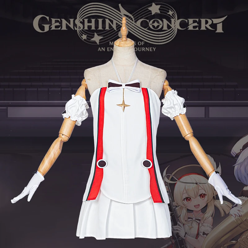 

2021 игра Genshin Impact Cos Klee милый loli симфонический оркестр концерт Косплей женское платье костюм K