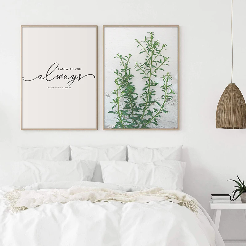 Северный постер с пальмовыми растениями листья и цветы цитаты природа настенный