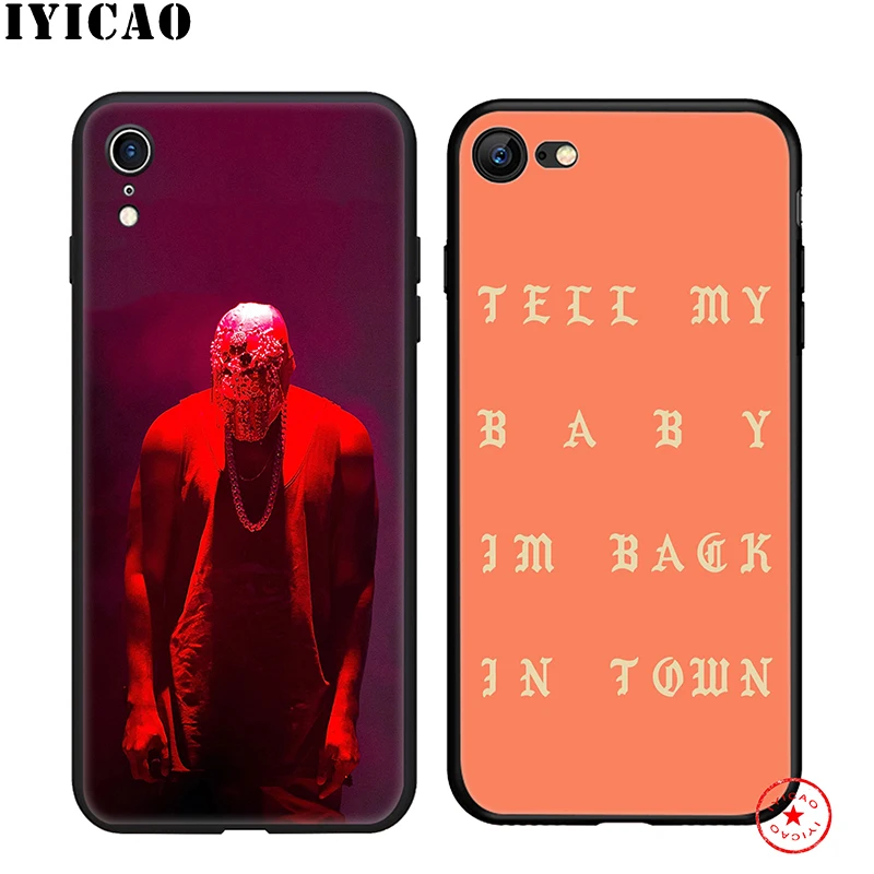 IYICAO Kanye West мягкий чехол для телефона iPhone 11 Pro XR X XS Max 6 6S 7 8 Plus 5 5S SE силиконовый TPU |