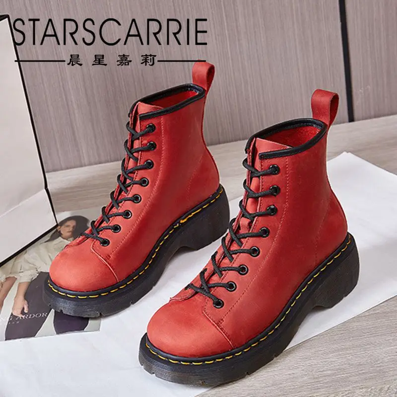 

Женские ботинки Goodyear craft осень-зима 2021, мотоциклетные ботинки, Британские кожаные ботинки для верховой езды, женские ботинки из воловьей кож...