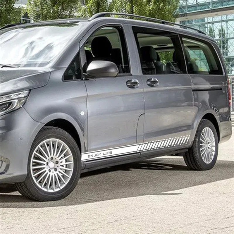 Для Mercedes Vito Racing боковые полосы наклейки для эмблем виниловые графические виниловые 1 пара(L+ R