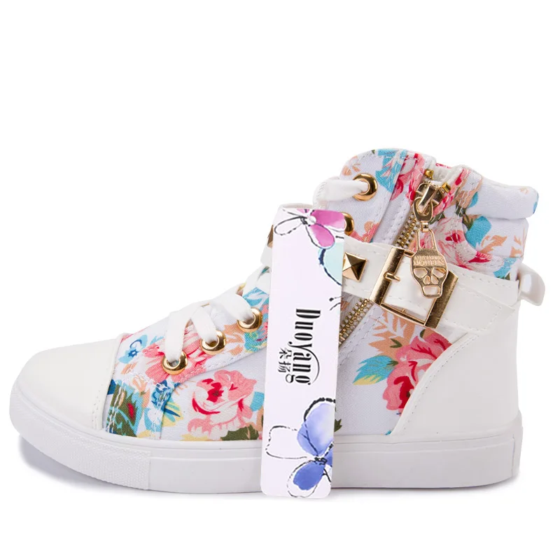 

Canvas shoes 2019 women shoes fashion zipper wedge High top solid color white shoes woman sneakers tenis feminino