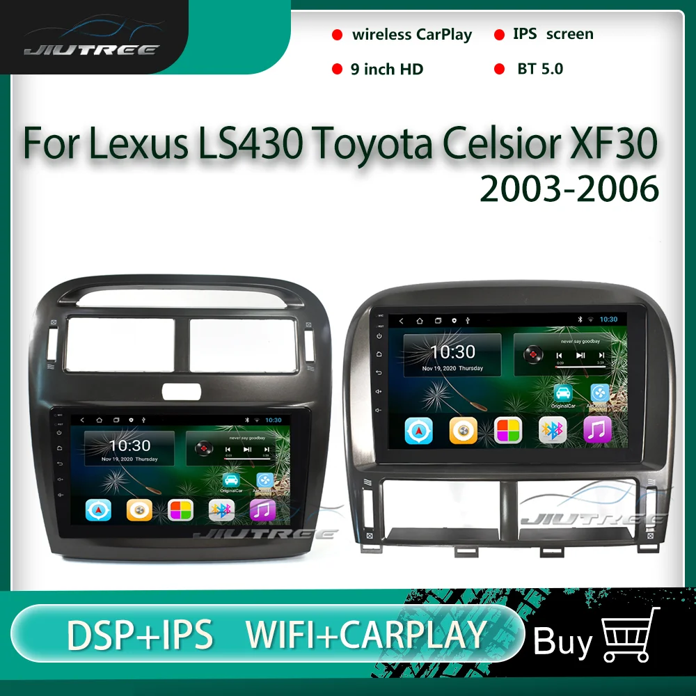 Автомобильный радиоприемник на Android для Lexus LS430 2000 - 2006 Toyota XF30 2 Din мультимедийный