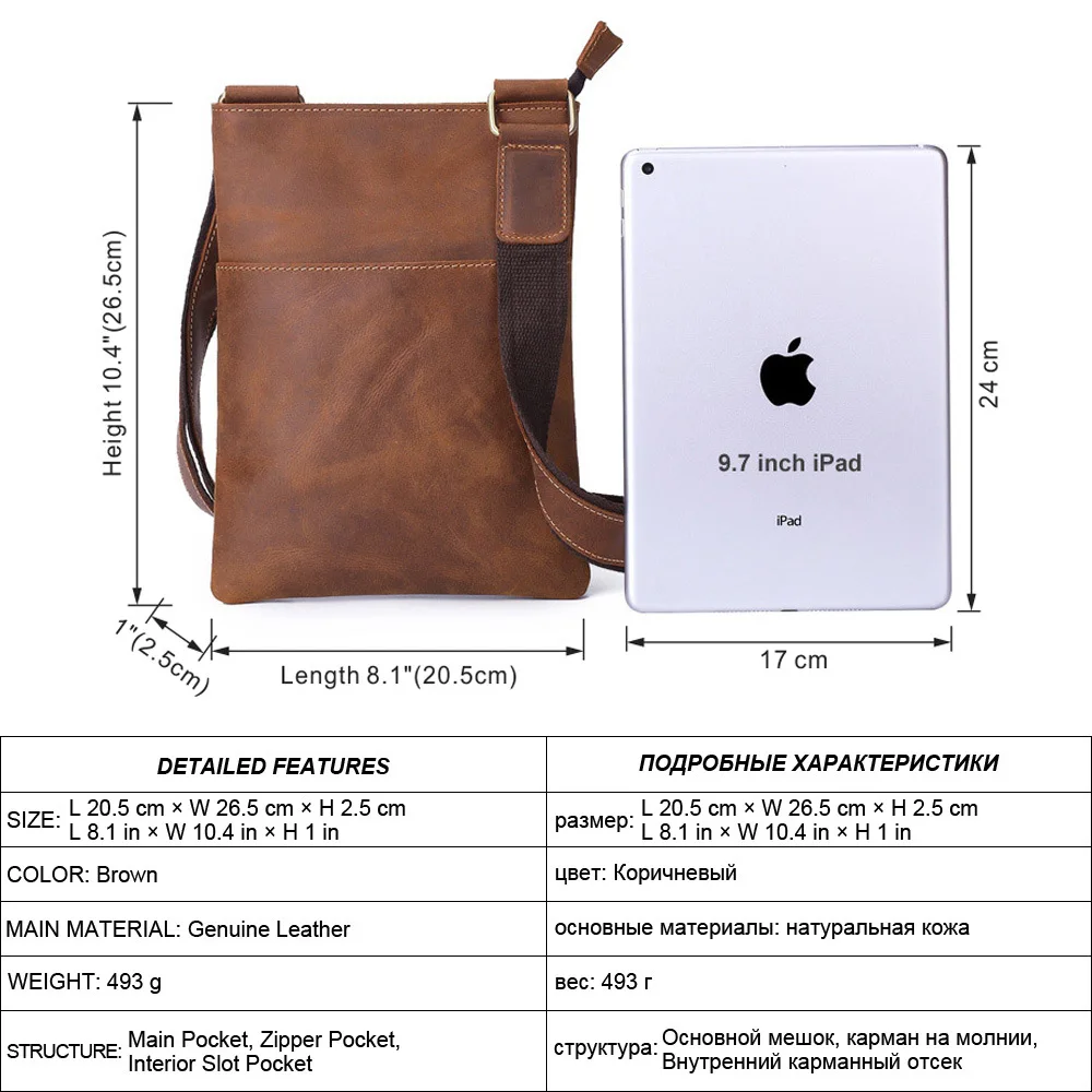

YourSeason Outdoor Casual Men Messenger Simple Bag 2021 Genuine Leather Korean Business Boys Cowhide Shoulder Mobile Phone Bags