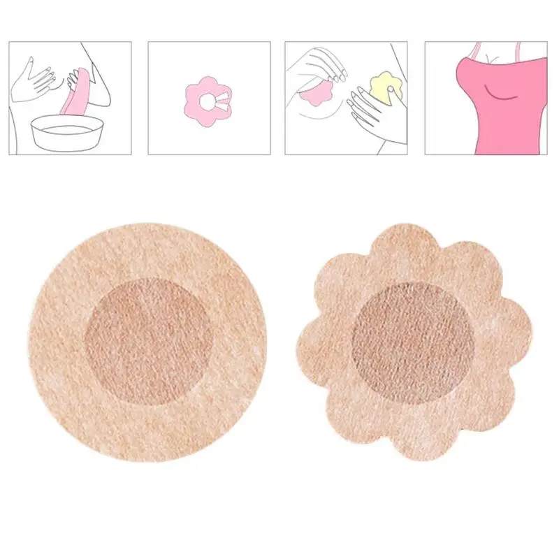 

5 Pairs Disposable Nipple Covers Breast Petals Flower Sticker Bra Pad Pasties Lingerie for Women Nipple Cover Bra Adhesive Pad