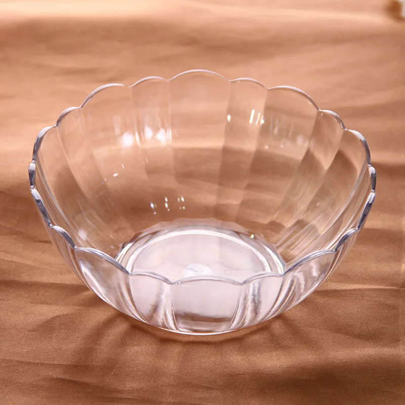 Многоразовая акриловая круглая Салатница для ресторана отеля дома чаша овощей и