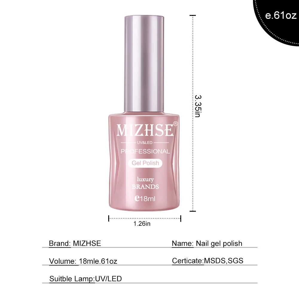 

MIZHSE Red Color UV Nail Gel Polish High Quality Soak Off Base And Top Coat Matte Top Nail Art Set For Manicure Hybrid Nails