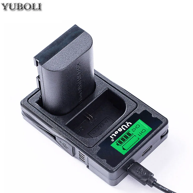 Аккумулятор 2650 мАч LP E6 LPE6 LP-E6 E6N Аккумулятор для камеры Canon EOS 5DS R 5D Mark II 5D Mark III 6D 7D 80D EOS 5DS R