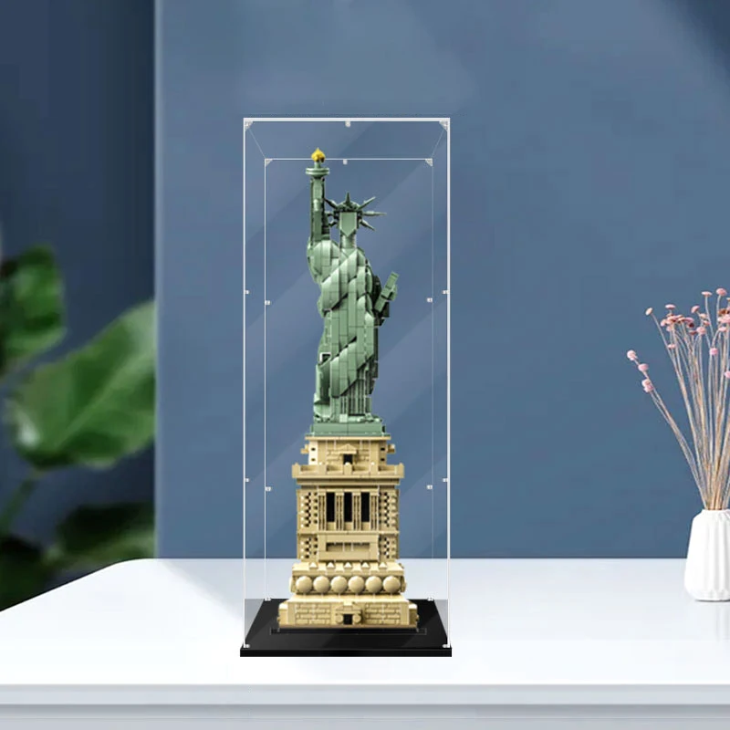 Acrylic Display Box For 21042 Statue of Liberty Dustproof Clear Display Box Showcase Kid‘s Xmas Gift Not Include The Model