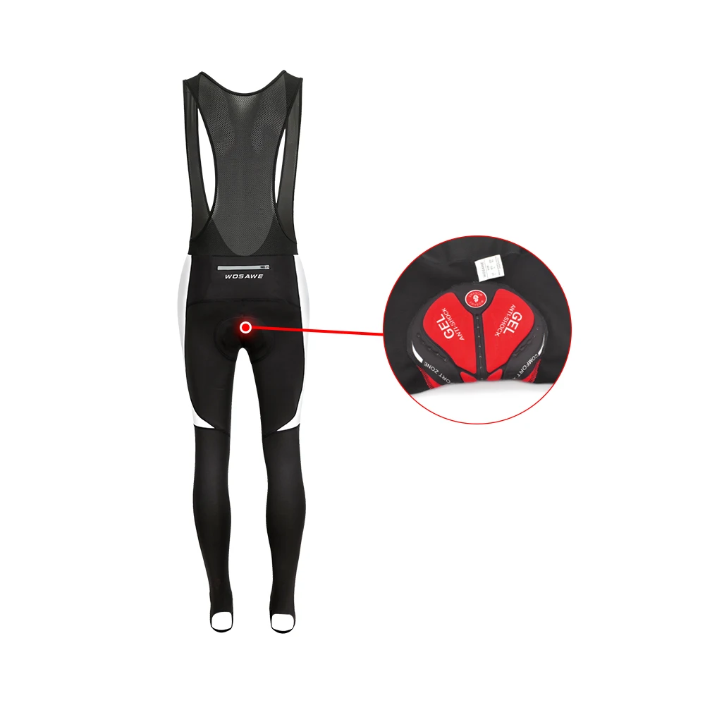 WOSAWE велосипедный нагрудник длинные трико мужские 3D гелевые подкладки дорожный