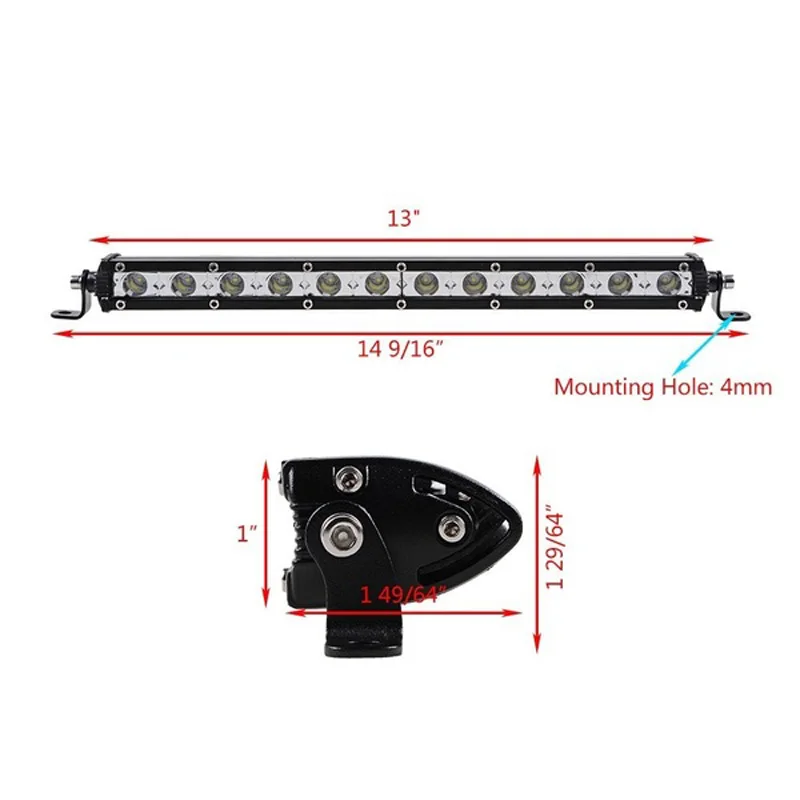 

7" 13" 20" Car Spot LED Light Bar Work Lamp Driving Fog Offroad SUV Car Boat Truck LED Work Lamp 18W 36W 54W