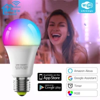 234 pcs wifi smart bulb works with alexa remote control home e27 led light bulb indoor lighting neon changing lamp disco lamp