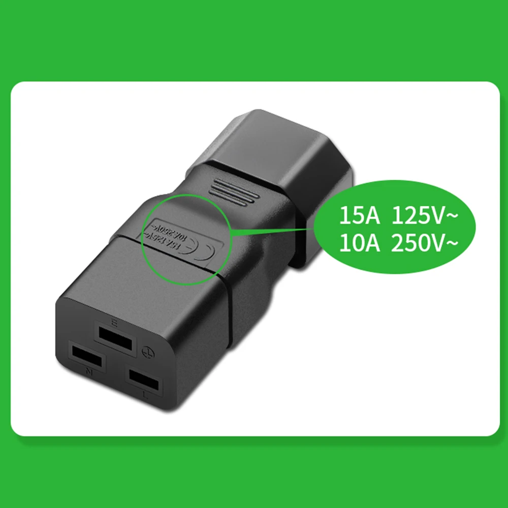 MOWU Универсальный Мощность адаптер IEC 320 C14 для C19 конвертер IEC320 AC Разъем