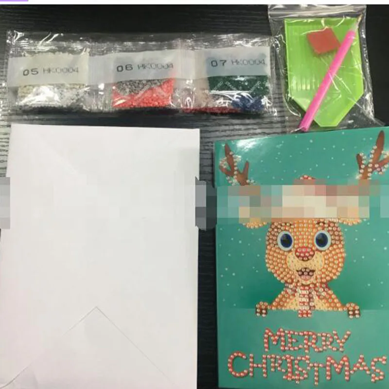 Бриллиантовый рисунок Рождество открытки алмазная вышивка поздравительные с