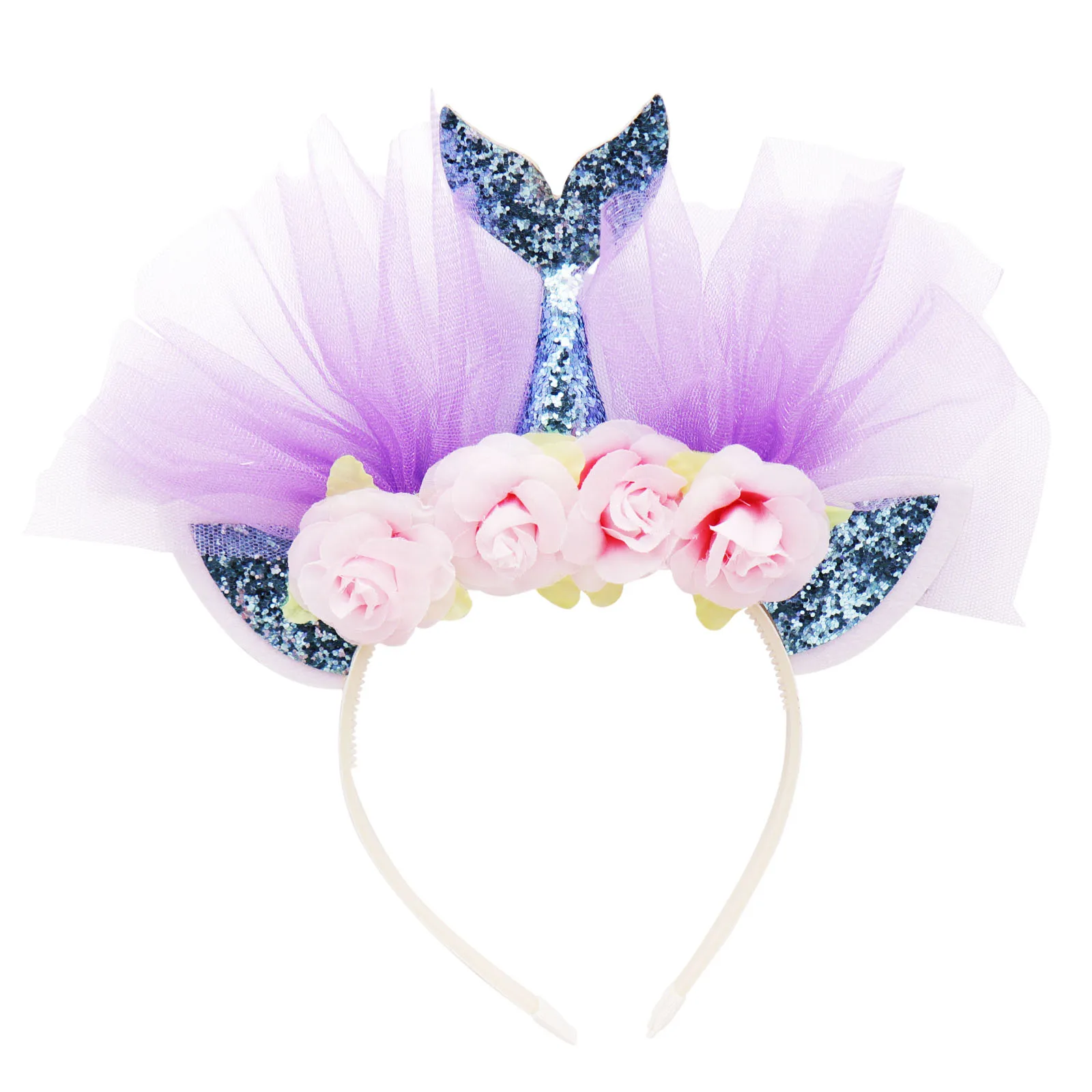 1 шт в лоте повязка на голову для Русалочки с блестками и виде морской звезды