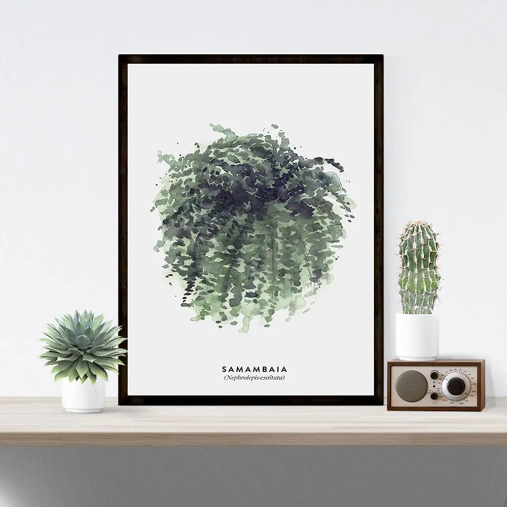 Элегантный зеленый растительный принт стильная картина украшение дома отеля