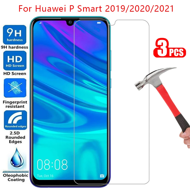 

protective tempered glass for huawei p smart 2021 2020 2019 screen protector on psmart smar smat samrt safety film huawey huwei